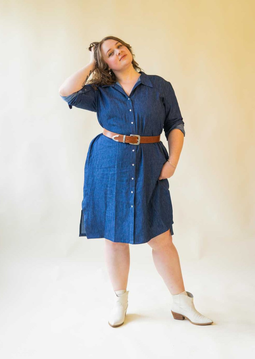 Colt | Long Sleeve Chambray Shirtdress, Street_and_Saddle, local_plus_size_inclusive_ethical