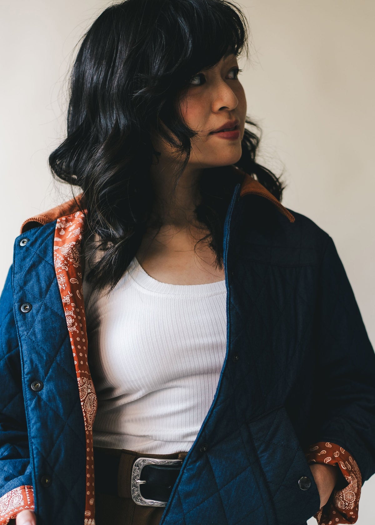 Loft | Quilted Chambray Barn Jacket