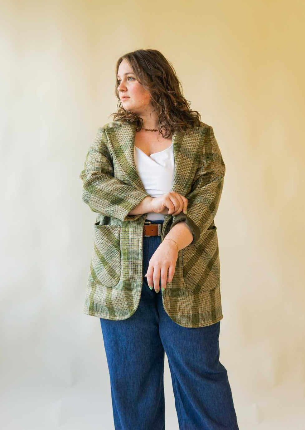 Suffolk Blazer | Plaid Wool Overcoat, Street_and_Saddle, local_plus_size_inclusive_ethical