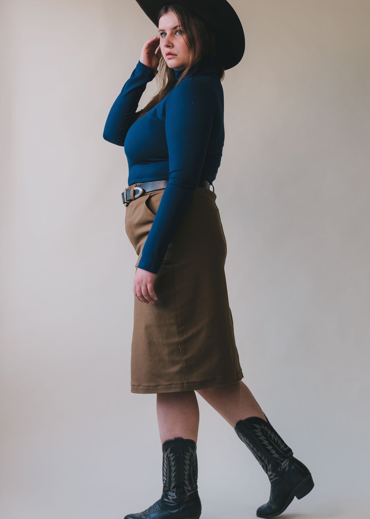 Filly | Denim Pencil Skirt