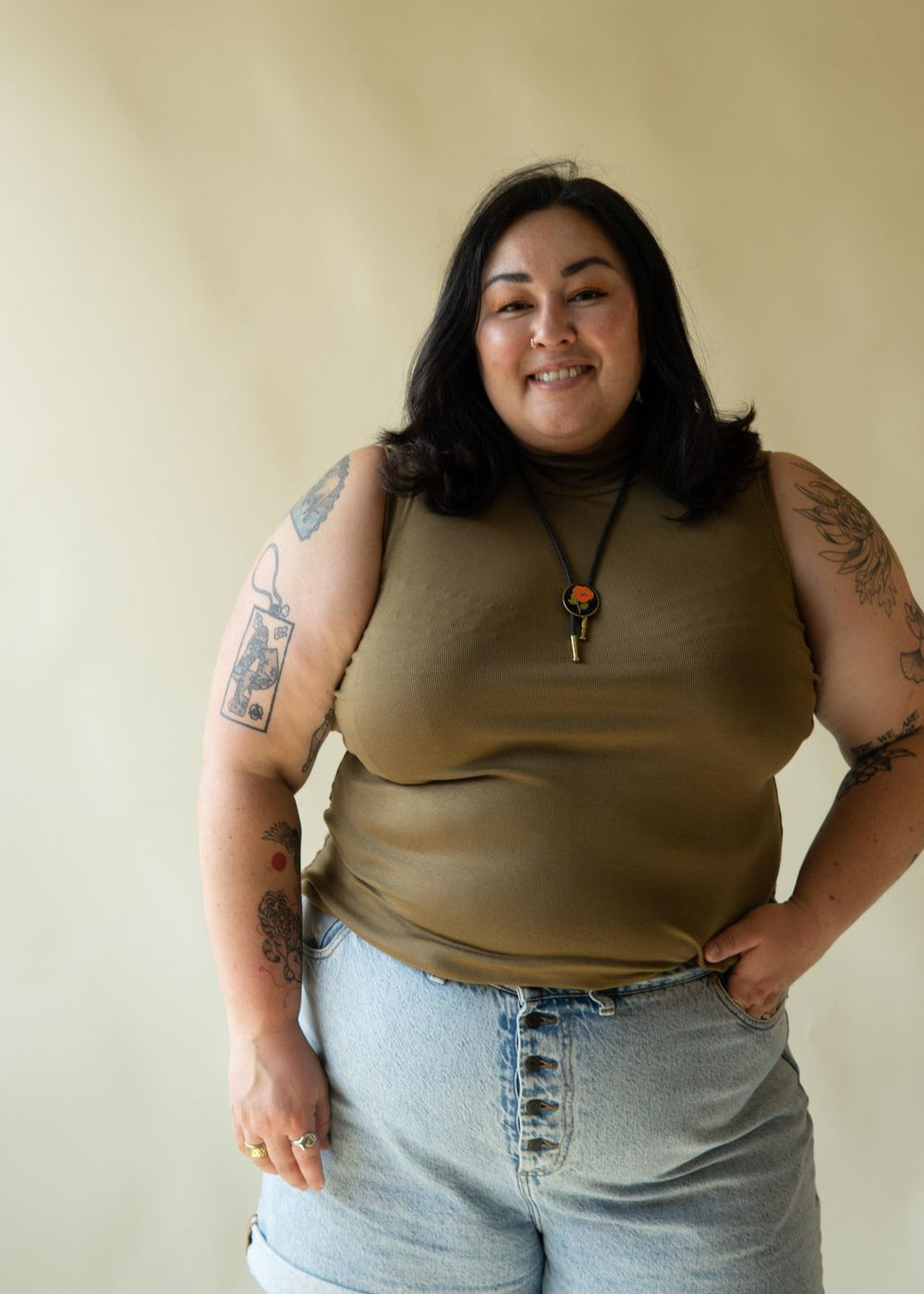 Jumper | Sleeveless Mockneck Knit Top, Street_and_Saddle, local_plus_size_inclusive_ethical