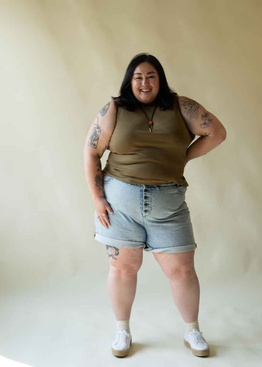 Jumper | Sleeveless Mockneck Knit Top, Street_and_Saddle, local_plus_size_inclusive_ethical