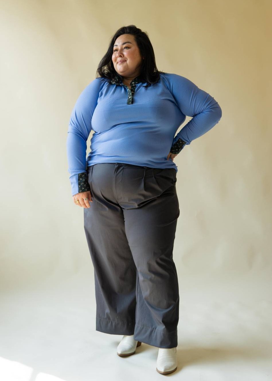 Haymaker | Long Sleeve Henley Top, Street_and_Saddle, local_plus_size_inclusive_ethical