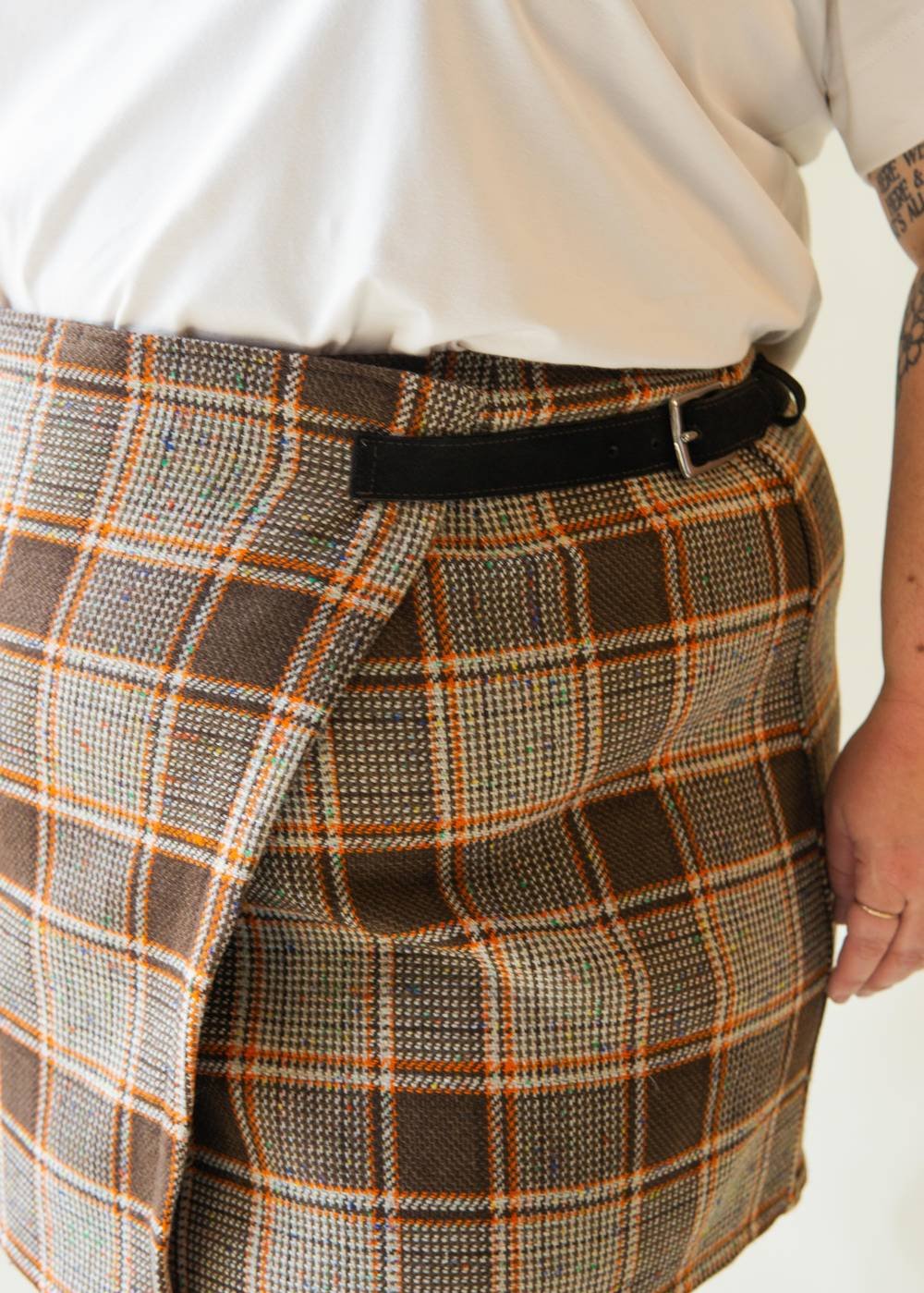 Ascot | Plaid Wool Skirt with Stirrup Buckle, Street_and_Saddle, local_plus_size_inclusive_ethical