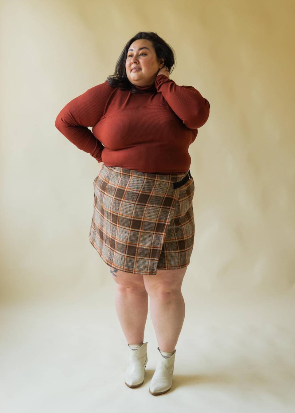Ascot | Plaid Wool Skirt with Stirrup Buckle, Street_and_Saddle, local_plus_size_inclusive_ethical