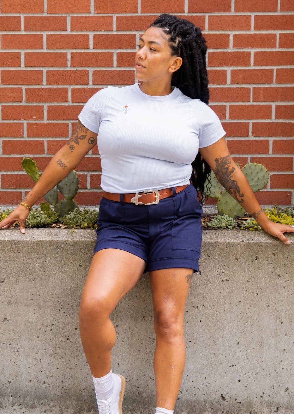 Pegasus | Stretch Twill Cotton Shorts, Street_and_Saddle, local_plus_size_inclusive_ethical