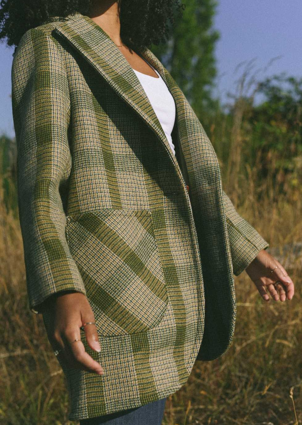 Suffolk Blazer | Plaid Wool Overcoat, Street_and_Saddle, local_plus_size_inclusive_ethical