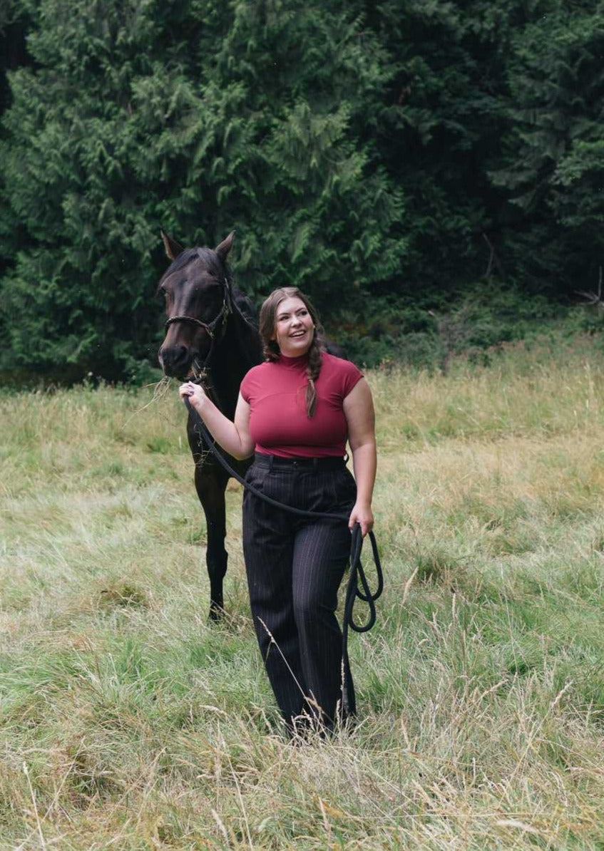 Highland | Cap Sleeve Mock Neck Knit Top, Street_and_Saddle, local_plus_size_inclusive_ethical