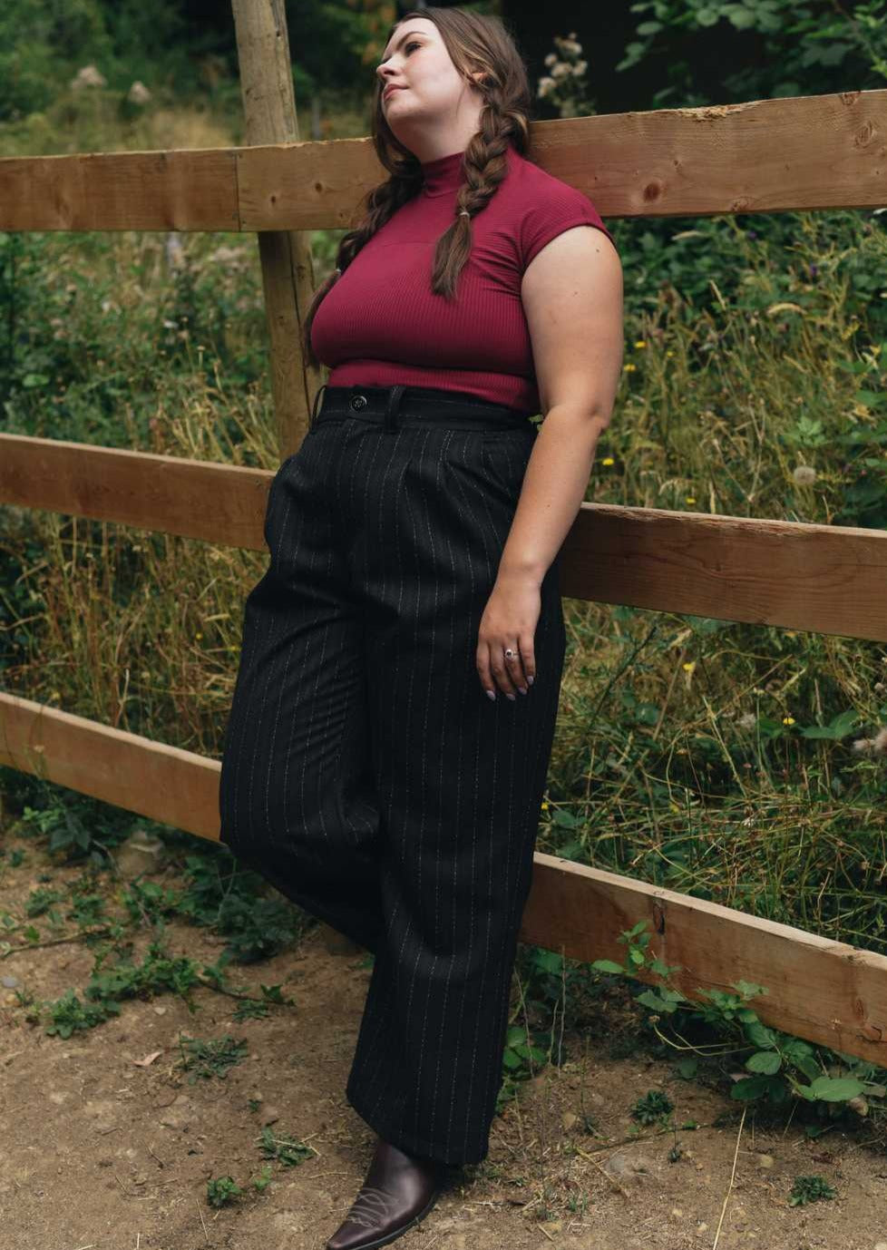 Hickstead Trouser | Wool High Rise Wide Leg Pleated Trouser, Street_and_Saddle, local_plus_size_inclusive_ethical