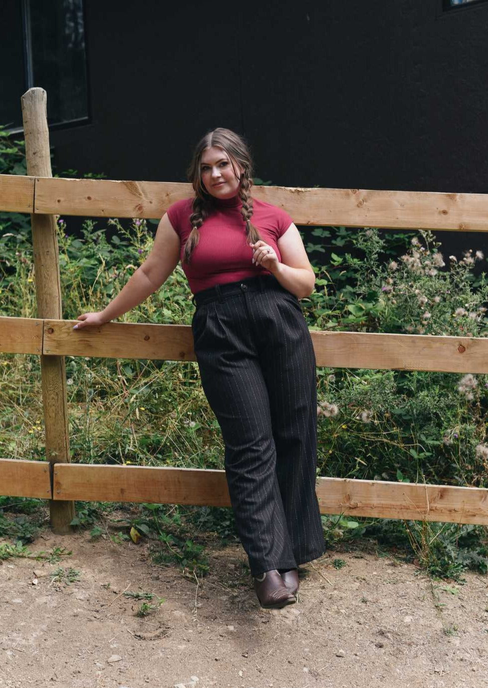 Hickstead Trouser | Wool High Rise Wide Leg Pleated Trouser, Street_and_Saddle, local_plus_size_inclusive_ethical