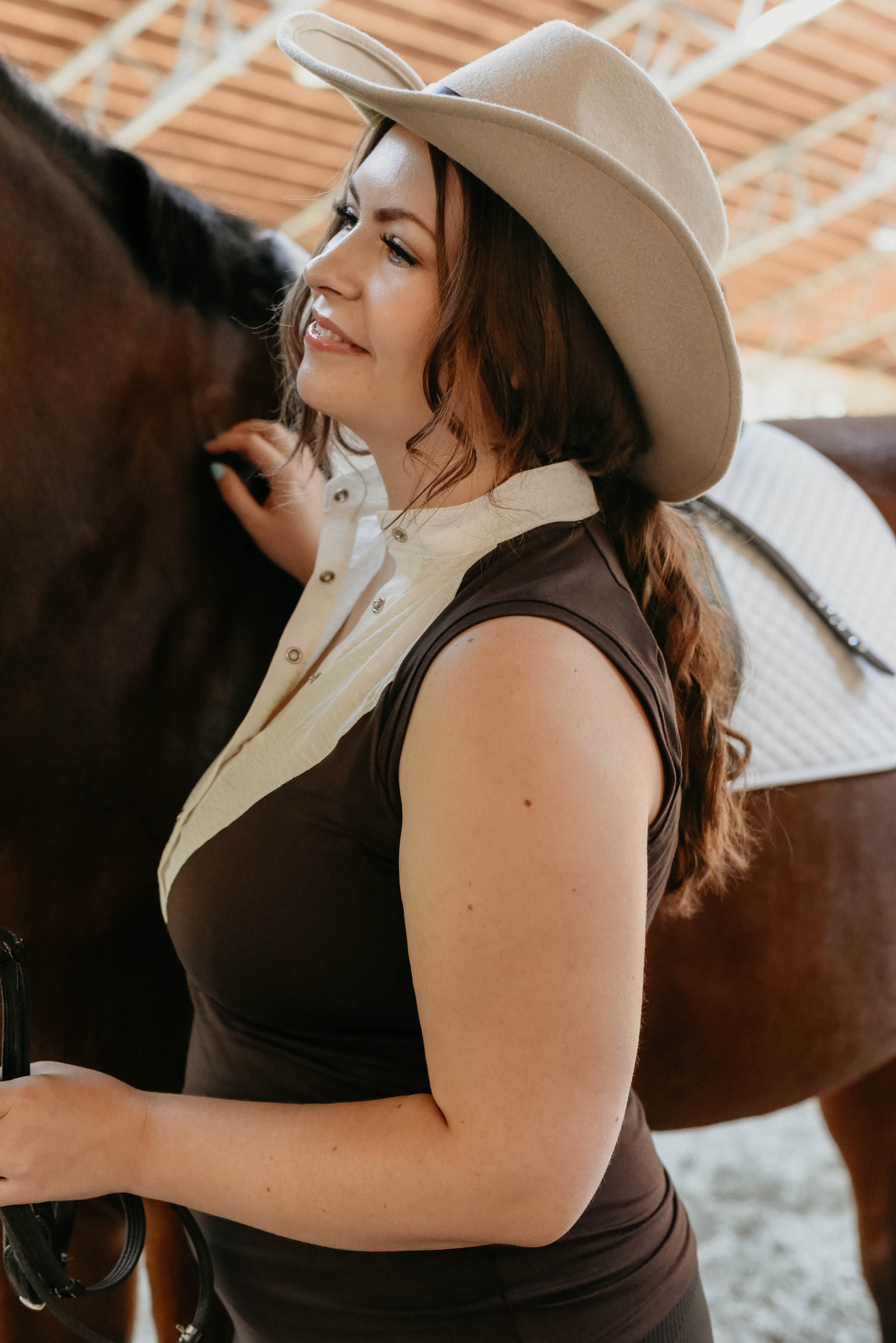 Milton Menasco | Victory Gallop Sleeveless Equestrian Top, Street_and_Saddle, local_plus_size_inclusive_ethical
