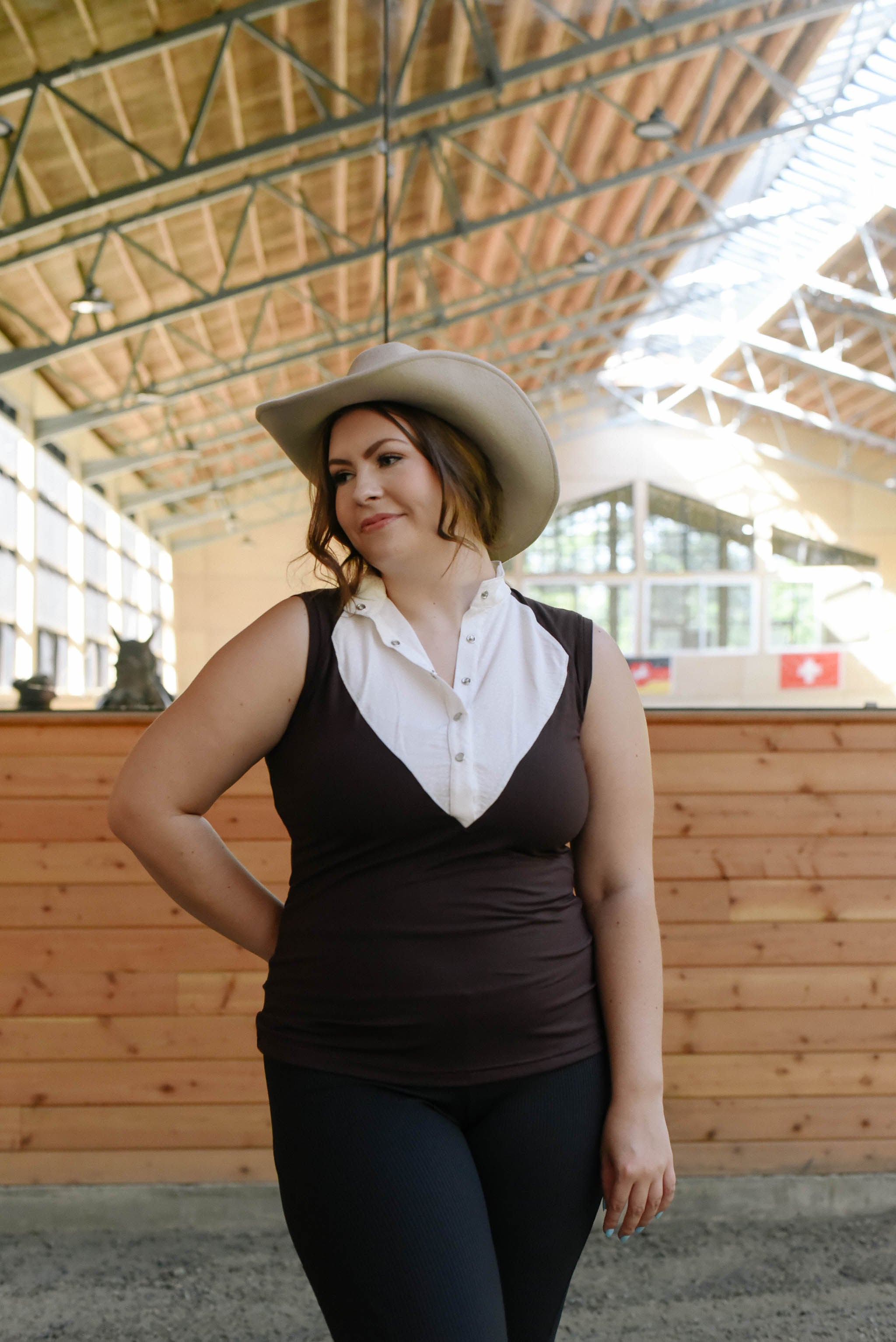 Milton Menasco | Victory Gallop Sleeveless Equestrian Top, Street_and_Saddle, local_plus_size_inclusive_ethical