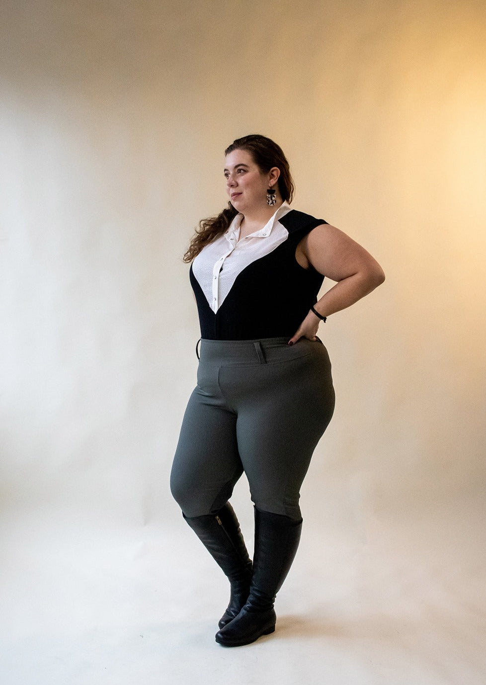 Milton Menasco | Victory Gallop Sleeveless Equestrian Top, Street_and_Saddle, local_plus_size_inclusive_ethical