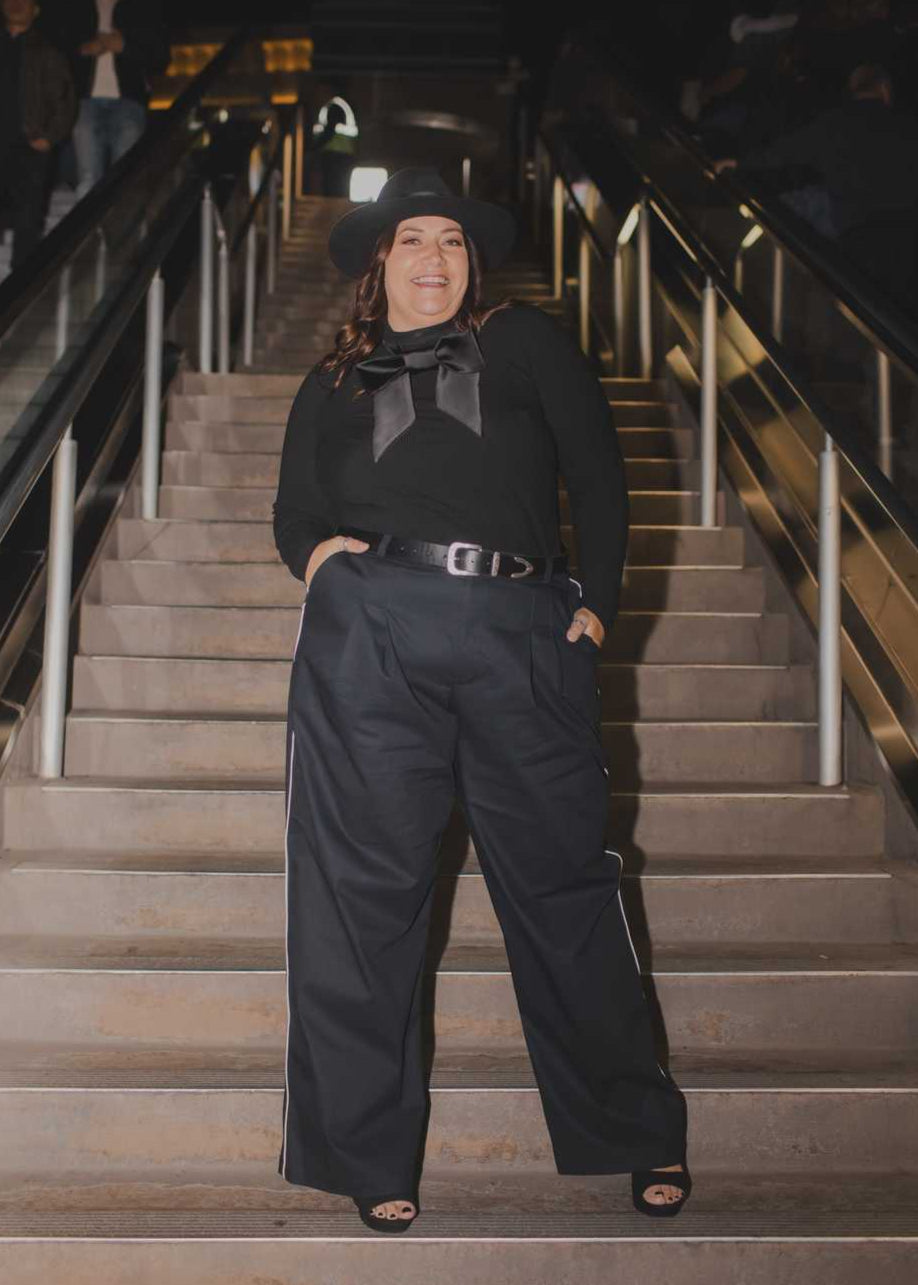 Milton Menasco | Hickstead Pleated Trouser with Piping, Street_and_Saddle, local_plus_size_inclusive_ethical