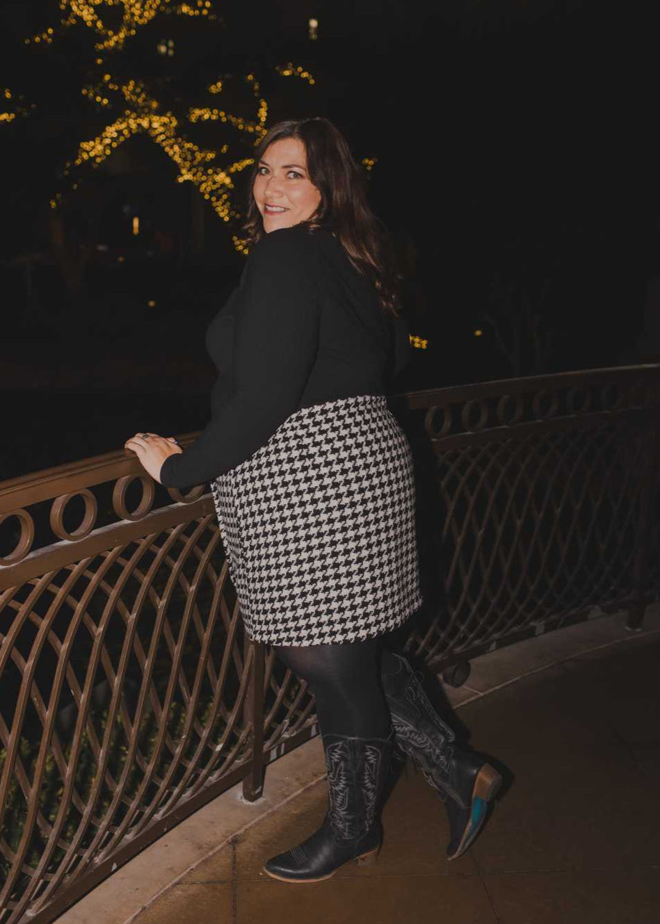 Milton Menasco | Ascot Houndstooth Wool Skirt, Street_and_Saddle, local_plus_size_inclusive_ethical