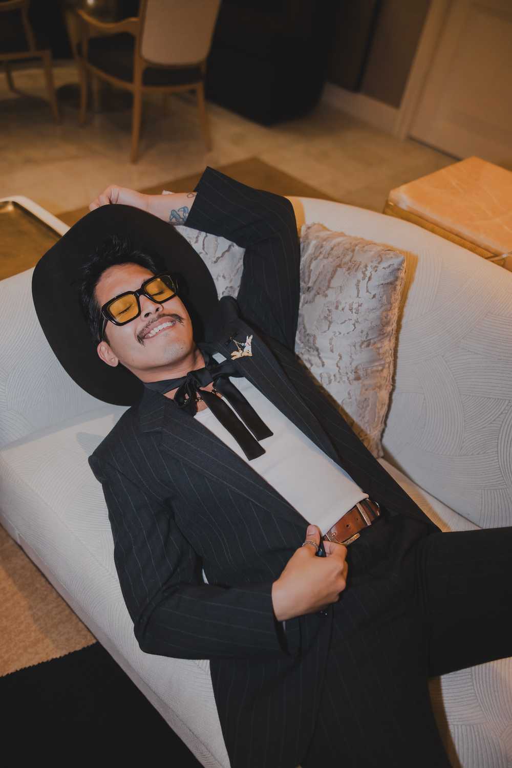 Milton Menasco | Lariat Satin Ribbon Tie, Street_and_Saddle, local_plus_size_inclusive_ethical