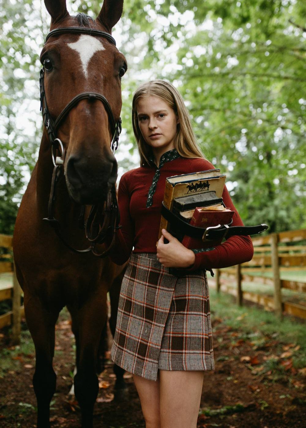 Ascot | Plaid Wool Skirt with Stirrup Buckle, Street_and_Saddle, local_plus_size_inclusive_ethical