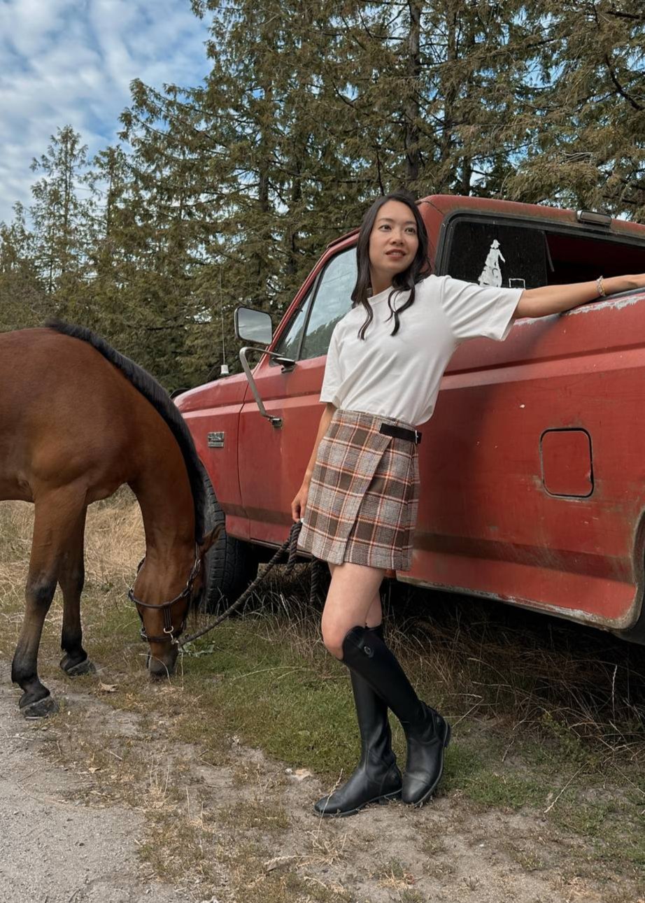 Ascot | Plaid Wool Skirt with Stirrup Buckle, Street_and_Saddle, local_plus_size_inclusive_ethical