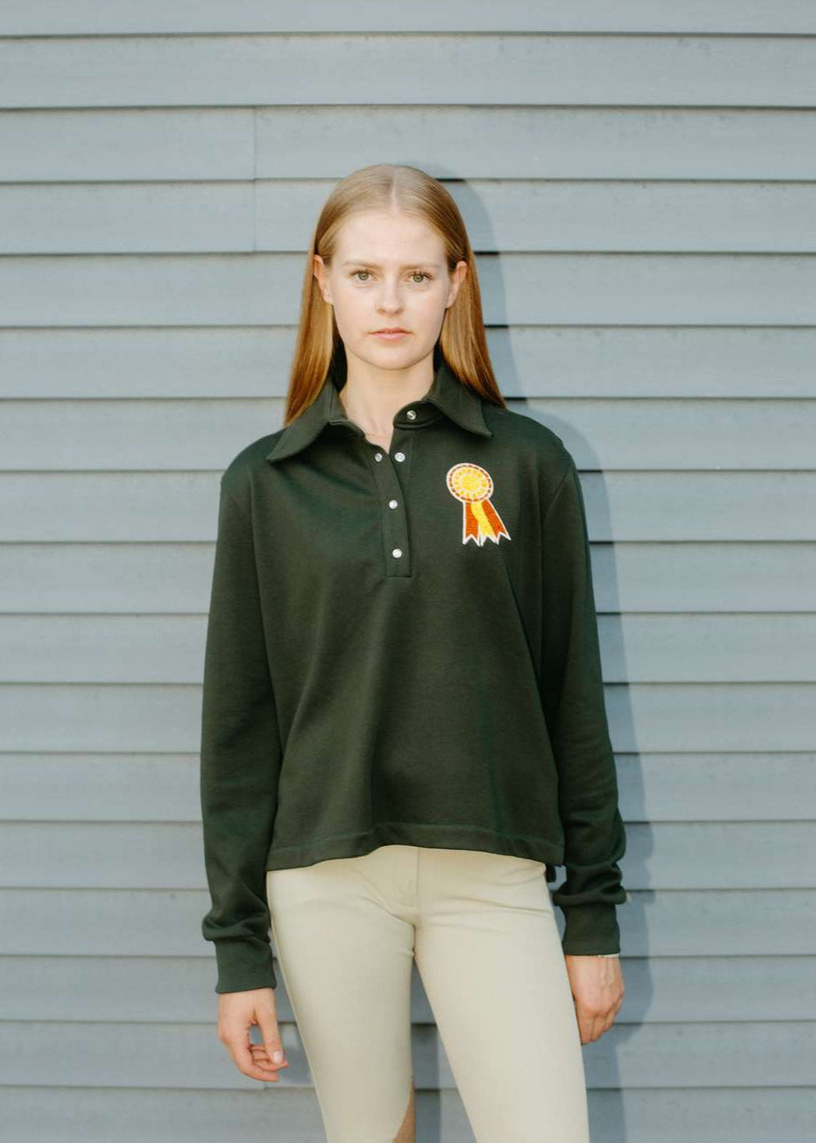 Rosette | Cotton Rugby Sweater, Street_and_Saddle, local_plus_size_inclusive_ethical