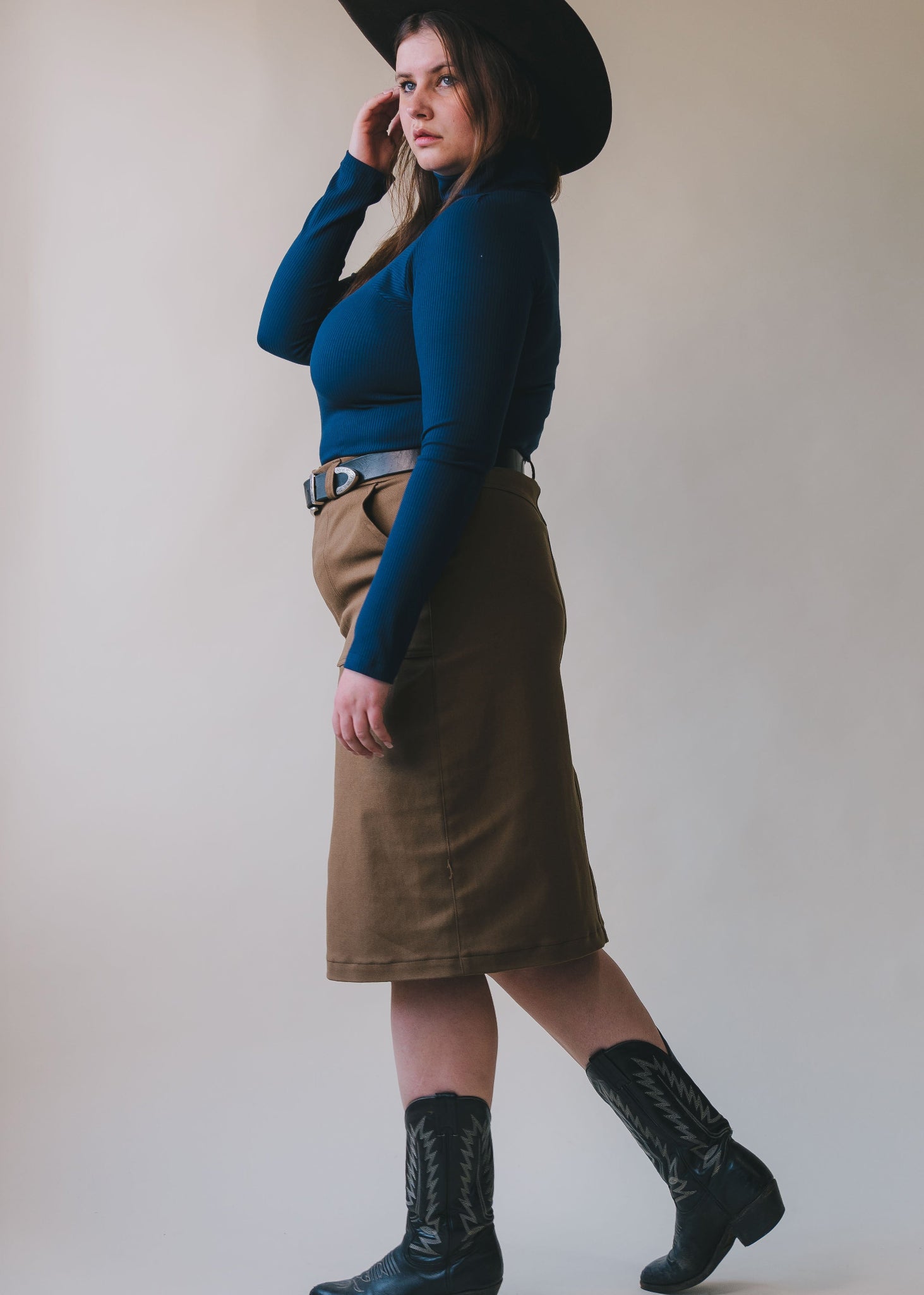 Filly | Denim Pencil Skirt