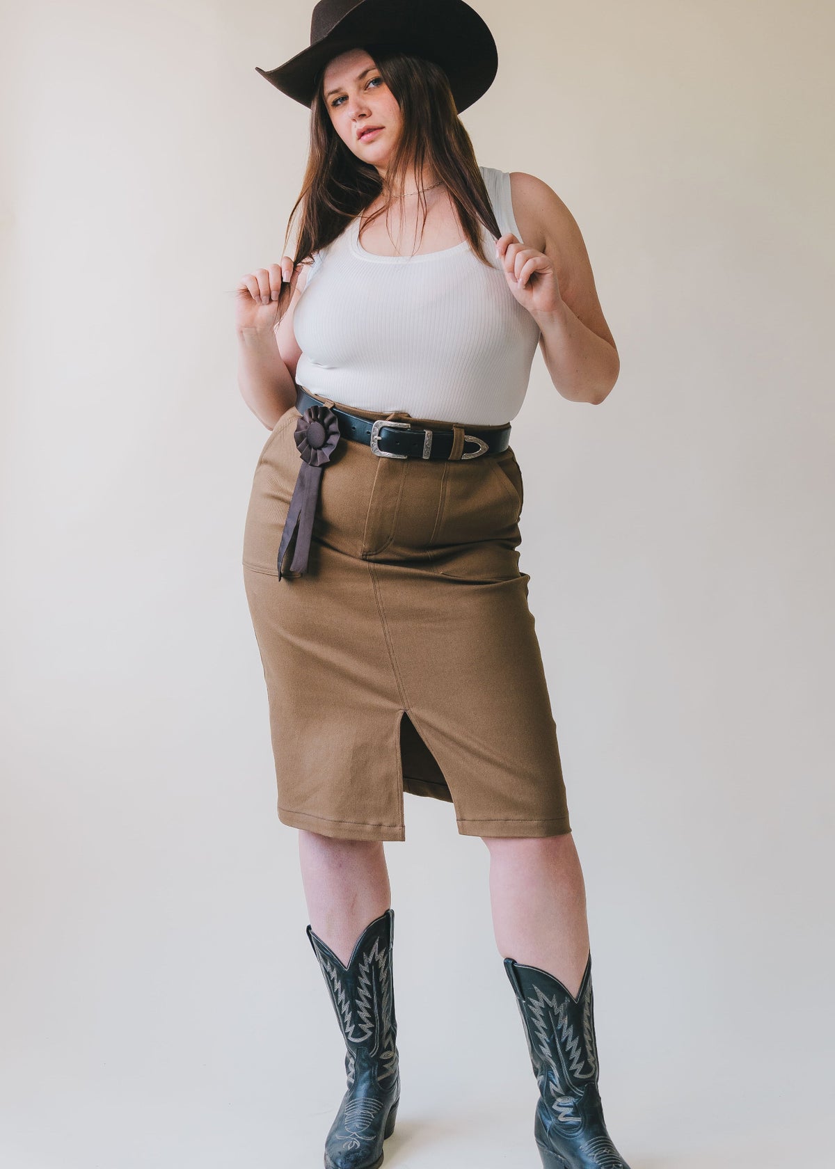 Filly | Denim Pencil Skirt