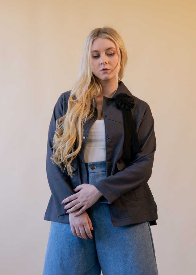 Milton Menasco | Lariat Satin Rosette Brooch