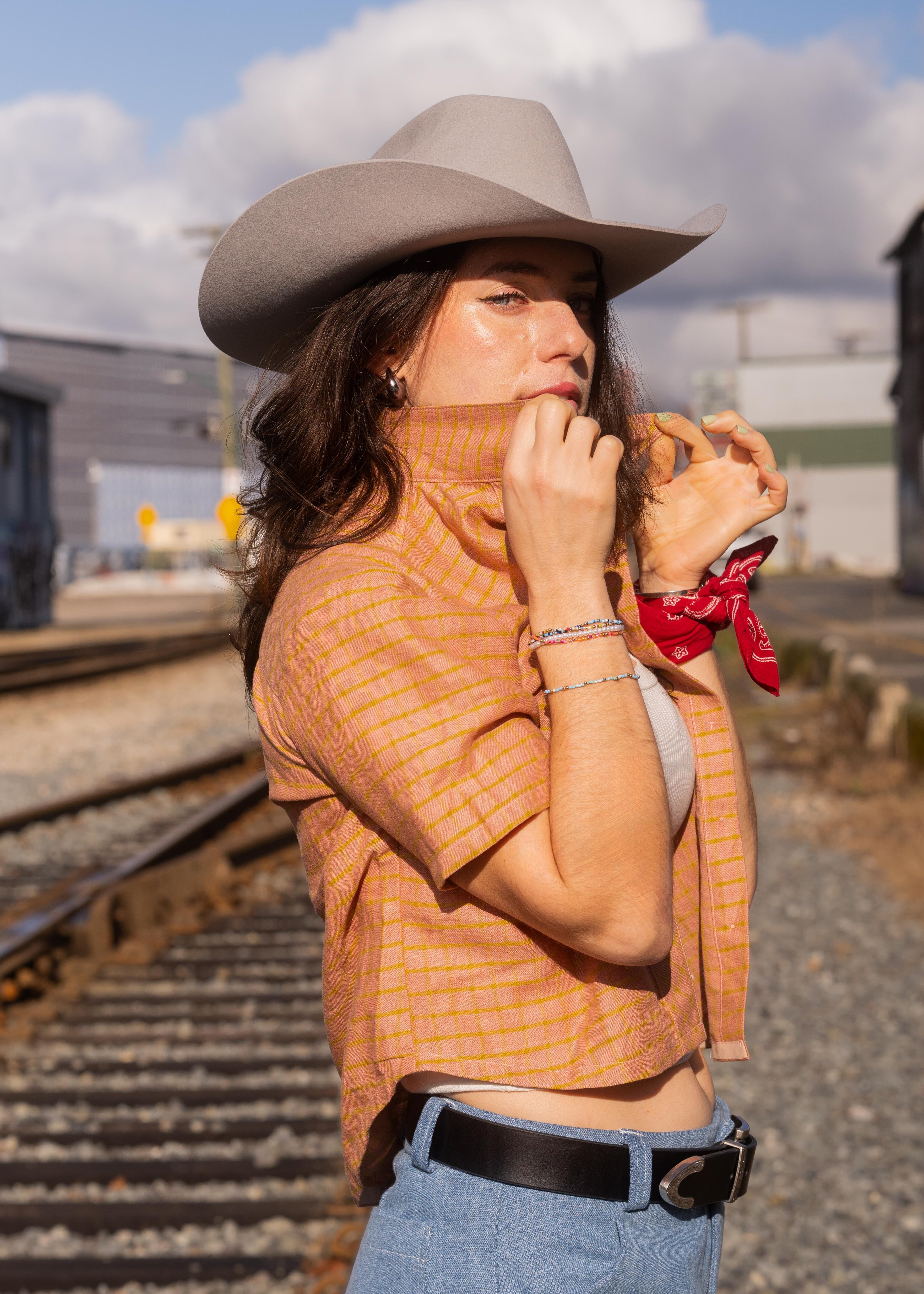 Peach Colt | Short Sleeve Linen Shirt, Street_and_Saddle, local_plus_size_inclusive_ethical