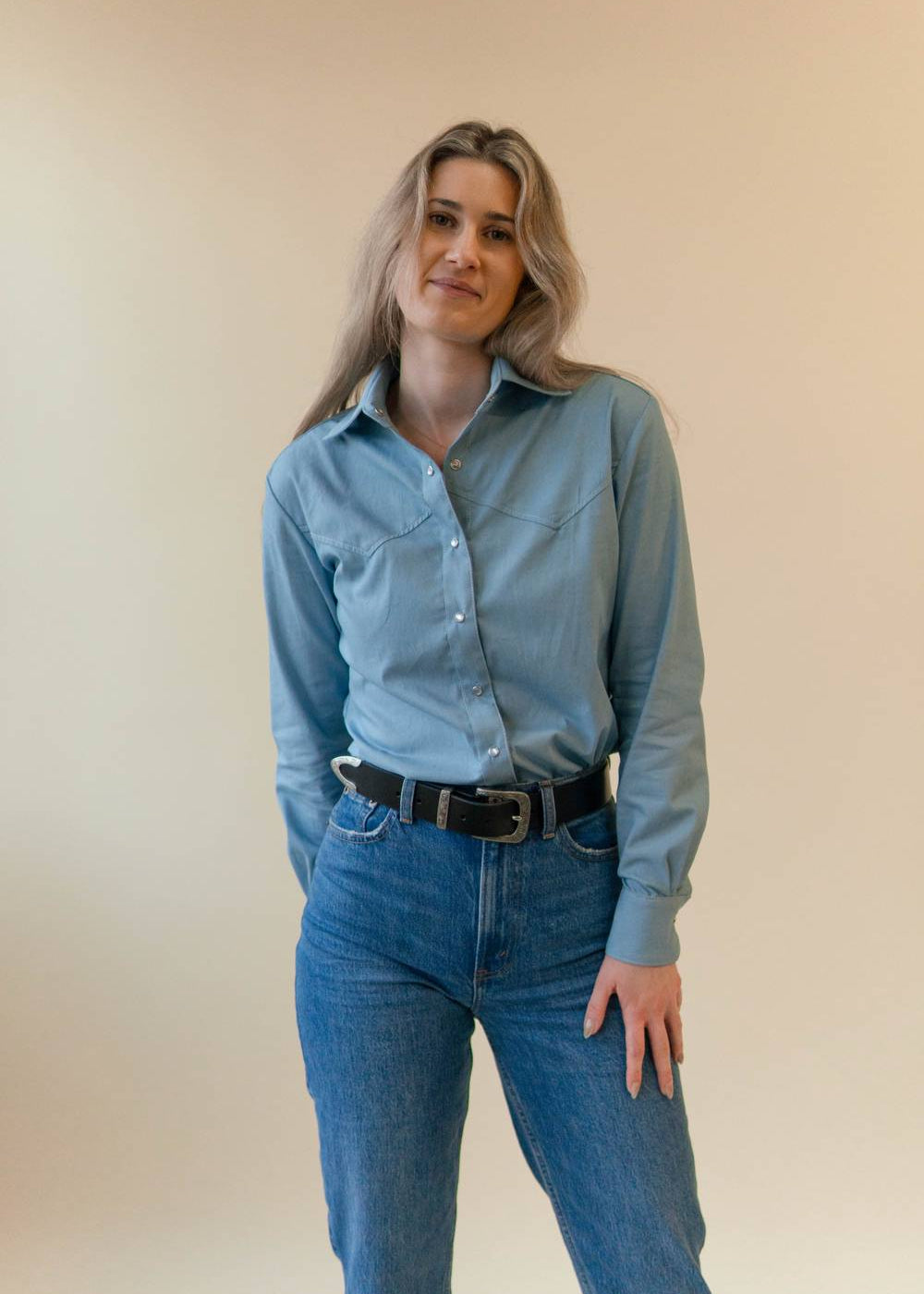 Milton Menasco | Colt Denim Western Shirt, Street_and_Saddle, local_plus_size_inclusive_ethical