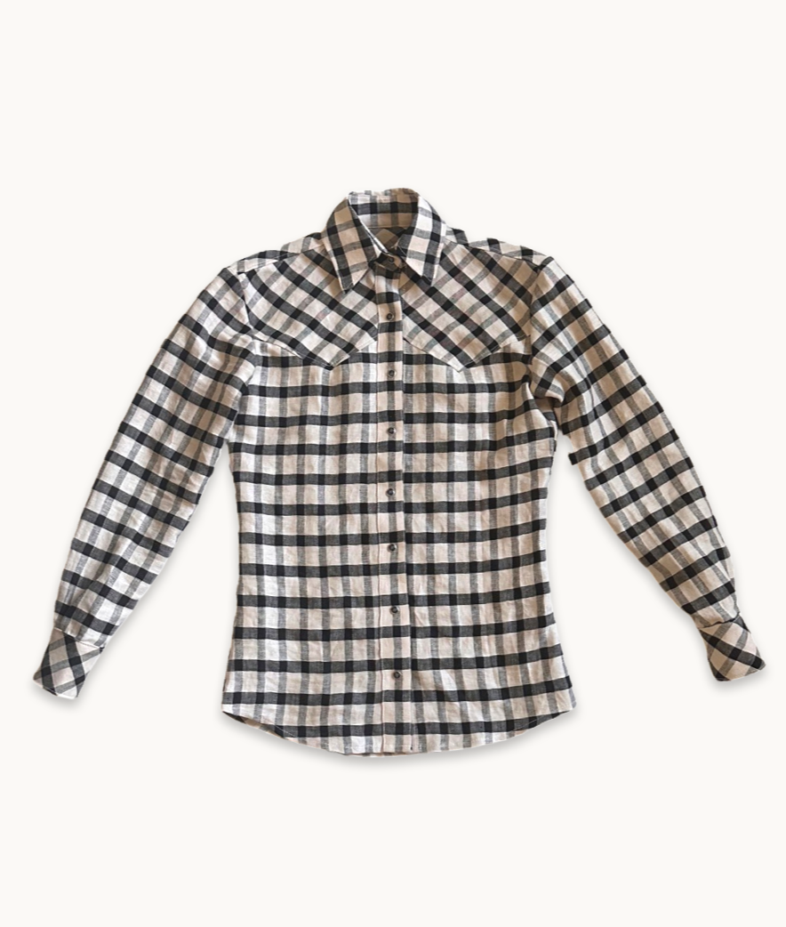 Milton Menasco | Colt Gingham Linen Western Shirt, Street_and_Saddle, local_plus_size_inclusive_ethical