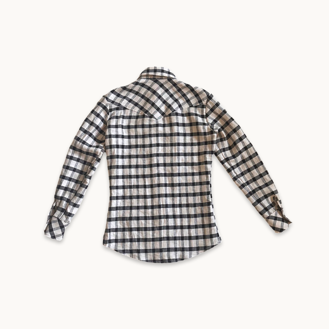Milton Menasco | Colt Gingham Linen Western Shirt, Street_and_Saddle, local_plus_size_inclusive_ethical
