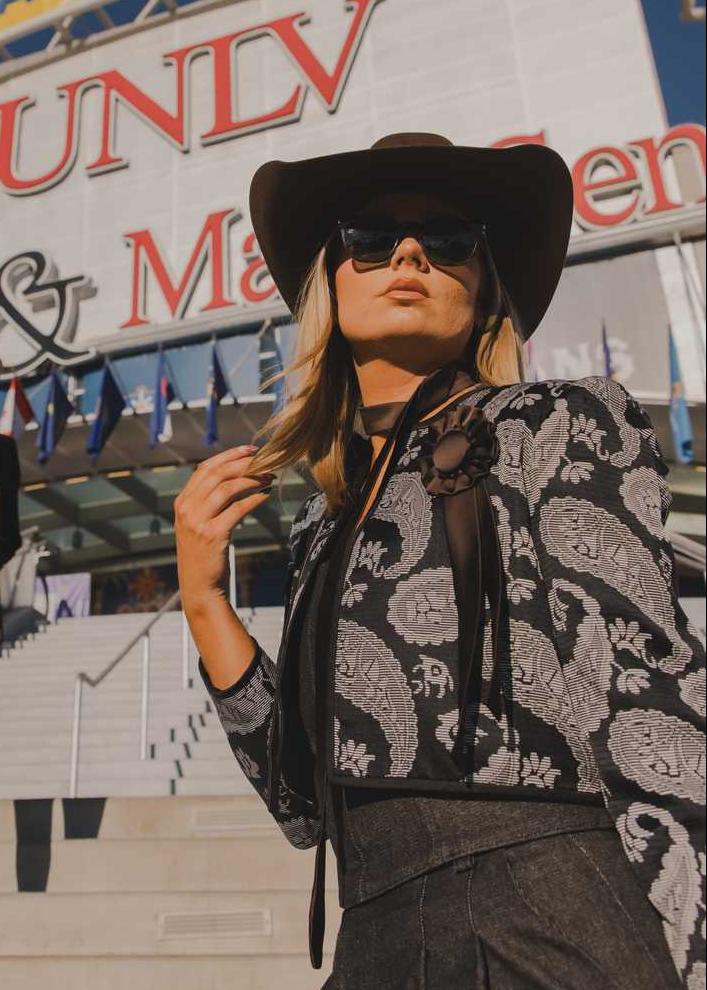 Milton Menasco | Lariat Satin Rosette Brooch