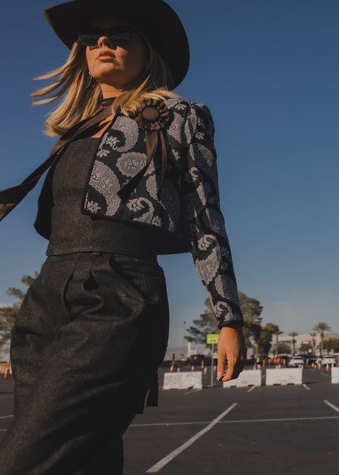 Milton Menasco | Lariat Satin Rosette Brooch