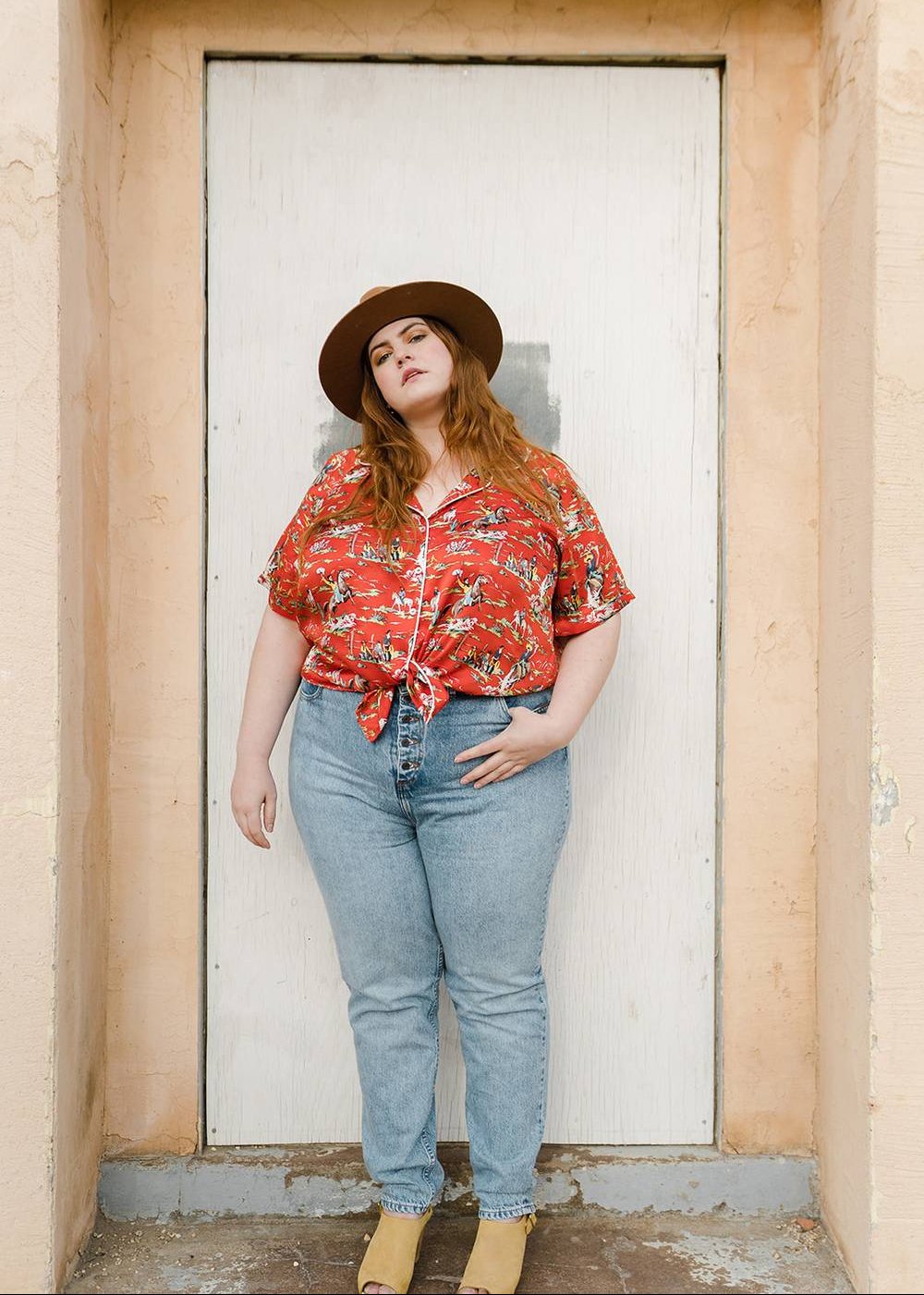 Lasso | Cowboy Silk Lounge Top, Street_and_Saddle, local_plus_size_inclusive_ethical