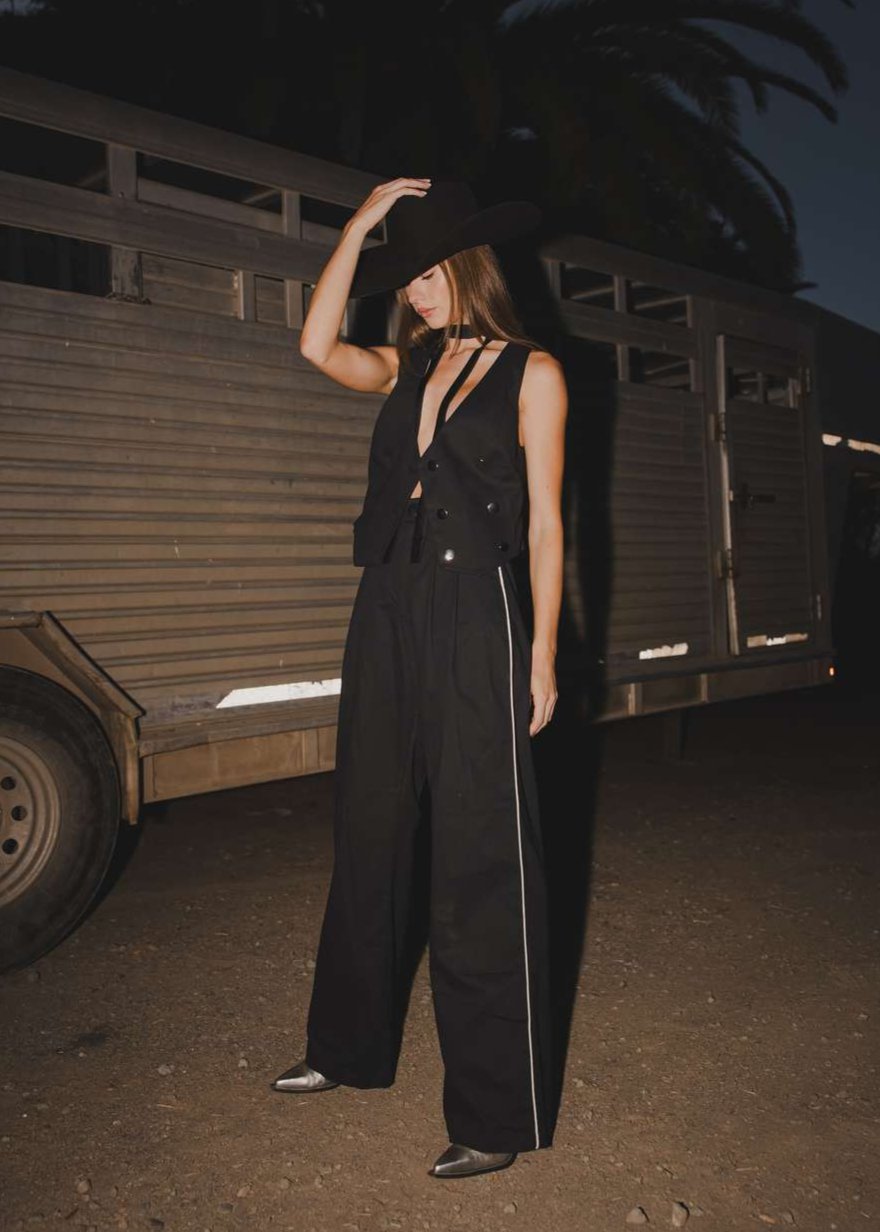 Milton Menasco | Hickstead Pleated Trouser with Piping, Street_and_Saddle, local_plus_size_inclusive_ethical