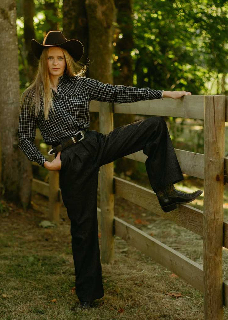 Milton Menasco | Colt Check Western Shirt, Street_and_Saddle, local_plus_size_inclusive_ethical