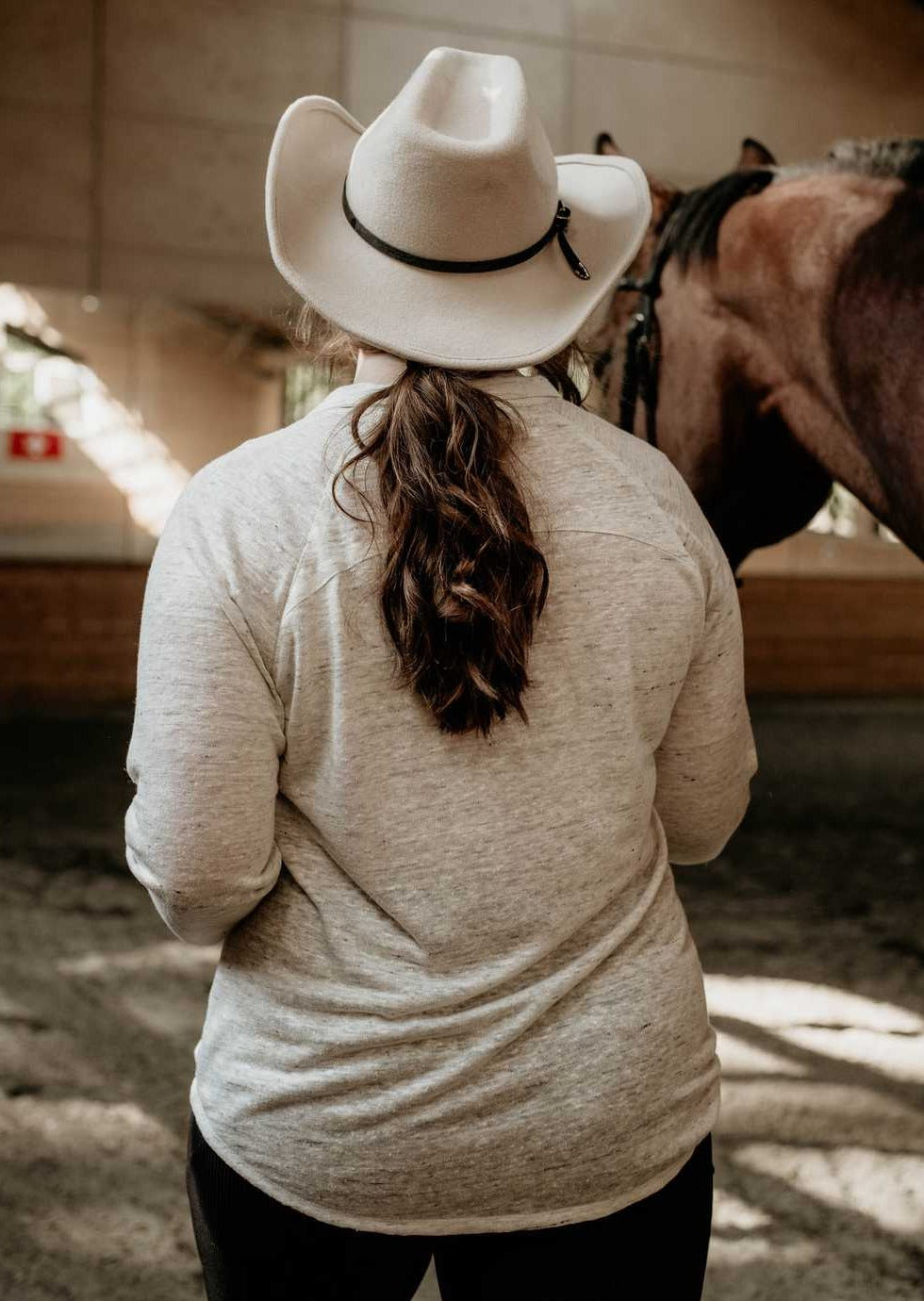 Horse Camp | Knit Linen Long Sleeve Blouse, Street_and_Saddle, local_plus_size_inclusive_ethical