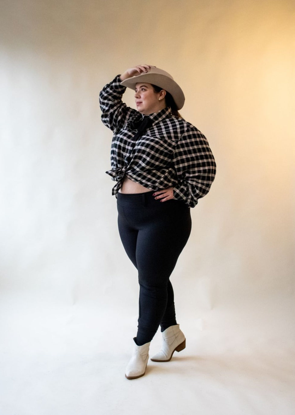 Milton Menasco | Colt Gingham Linen Western Shirt, Street_and_Saddle, local_plus_size_inclusive_ethical