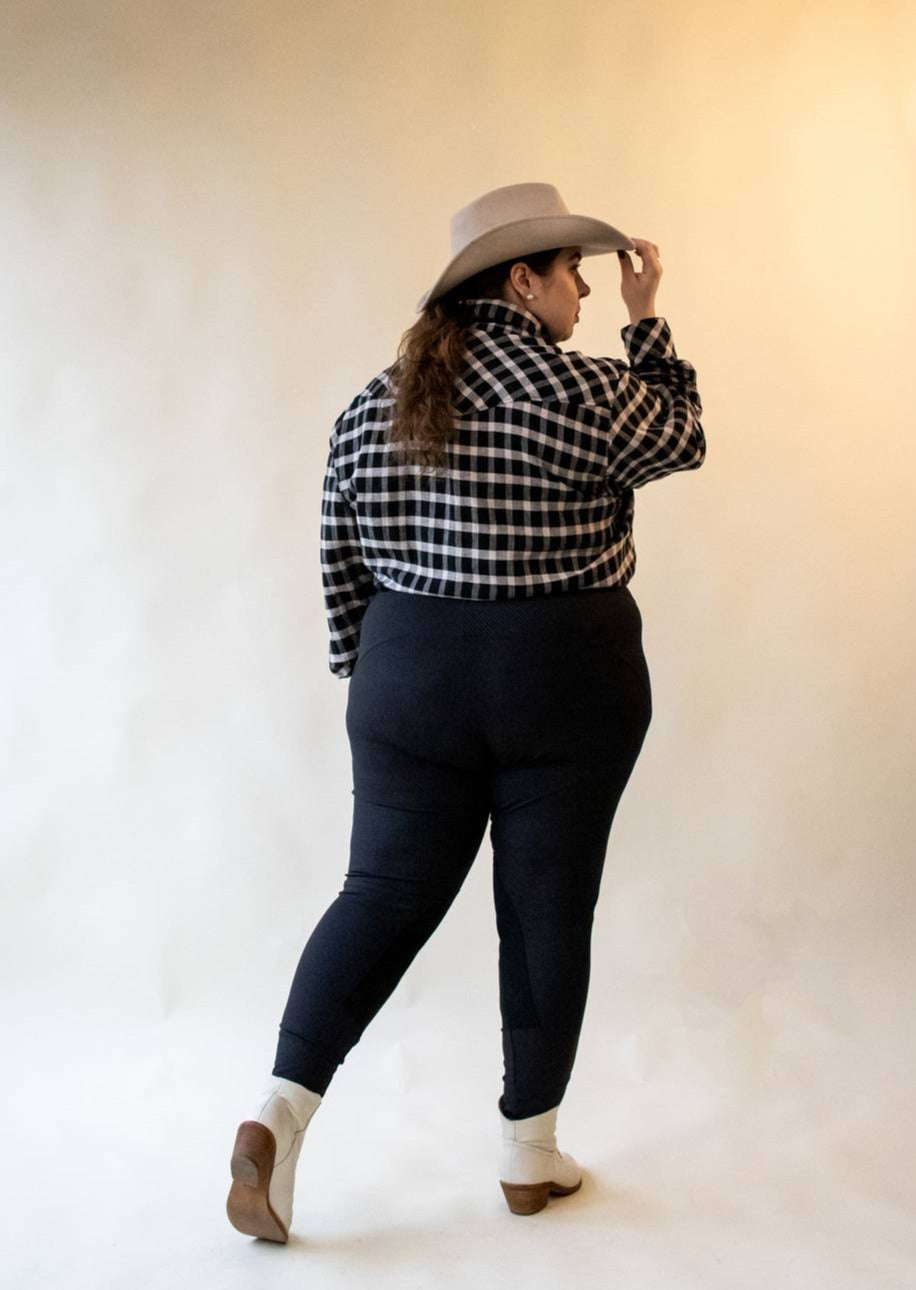 Milton Menasco | Bronco Riding Legging with Knee Patch, Street_and_Saddle, local_plus_size_inclusive_ethical